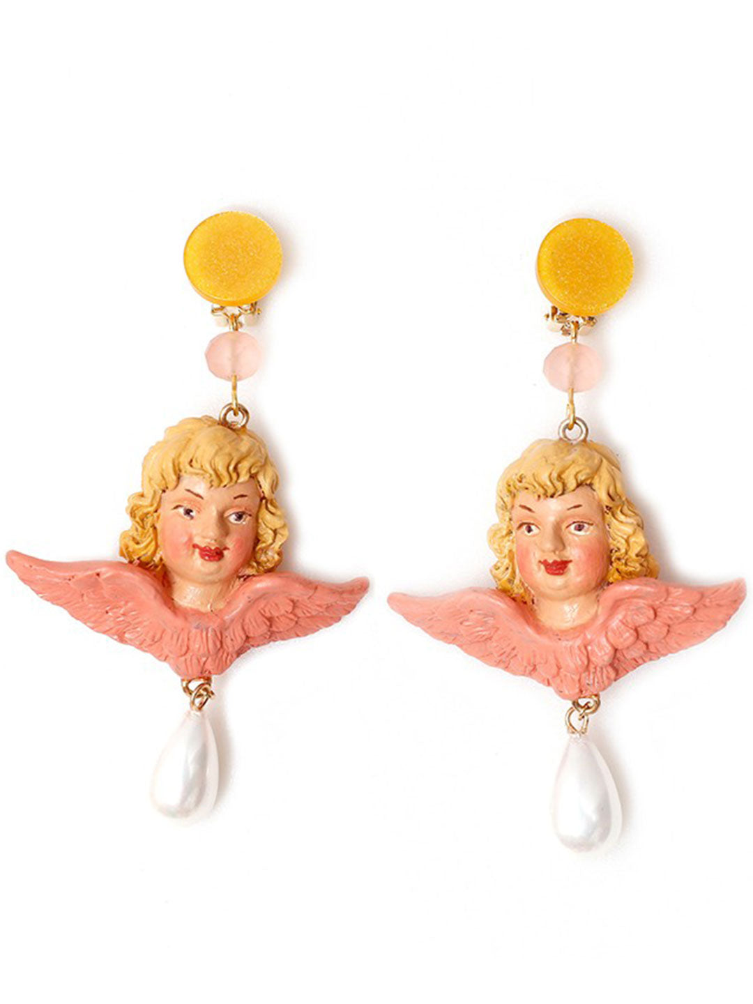 Hand-painted Angel Hand-made Earrings