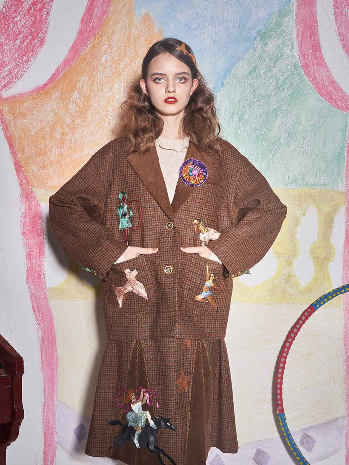 Unlogical Poem「作家の部屋」ビーズ刺繍紫ベルベットジャケット Unlogical Poem「作家の部屋」ビーズ刺繍紫ベルベットジャケット