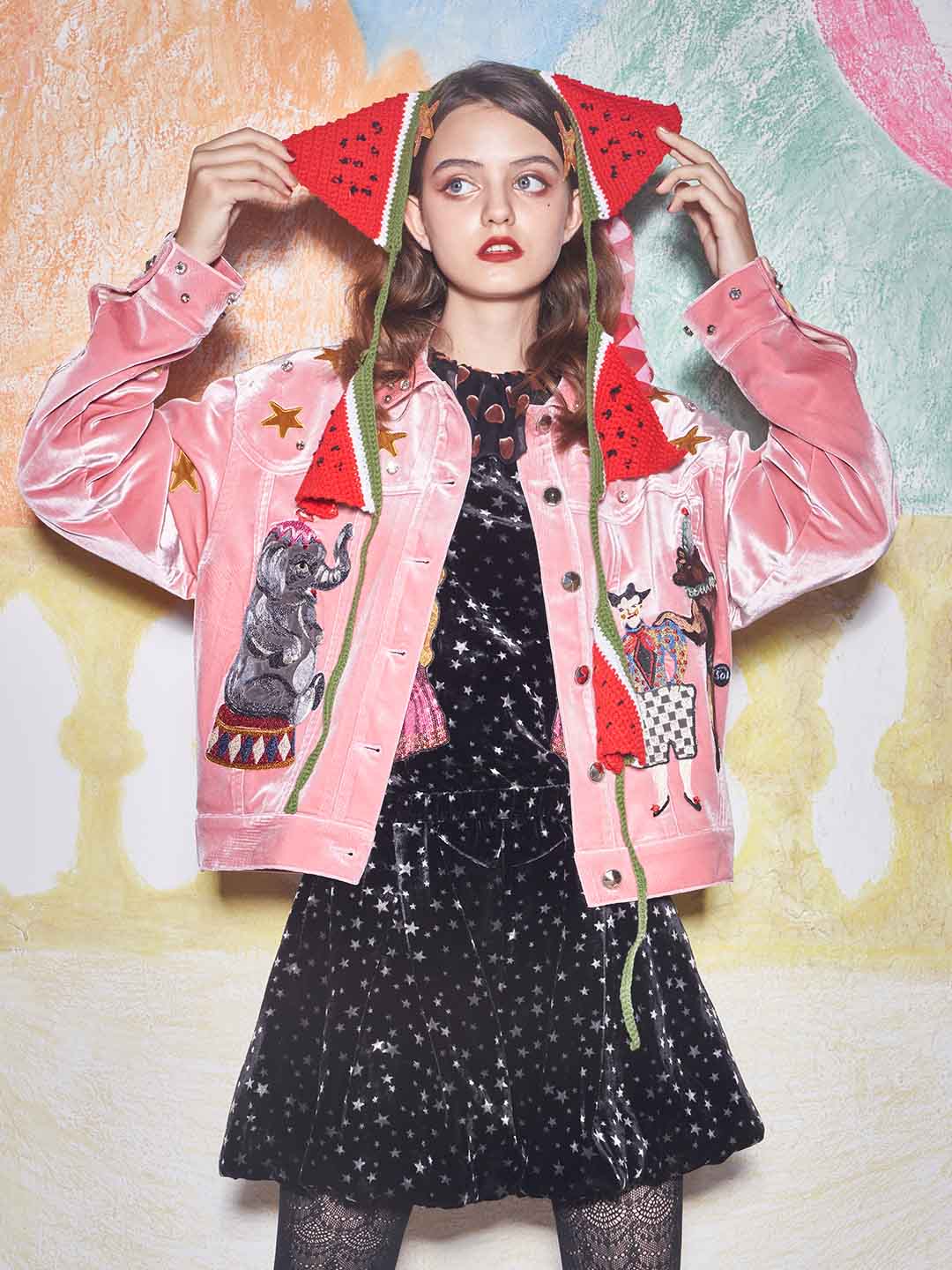 Unlogical Poem Circus Velvet Embroidered Jacket