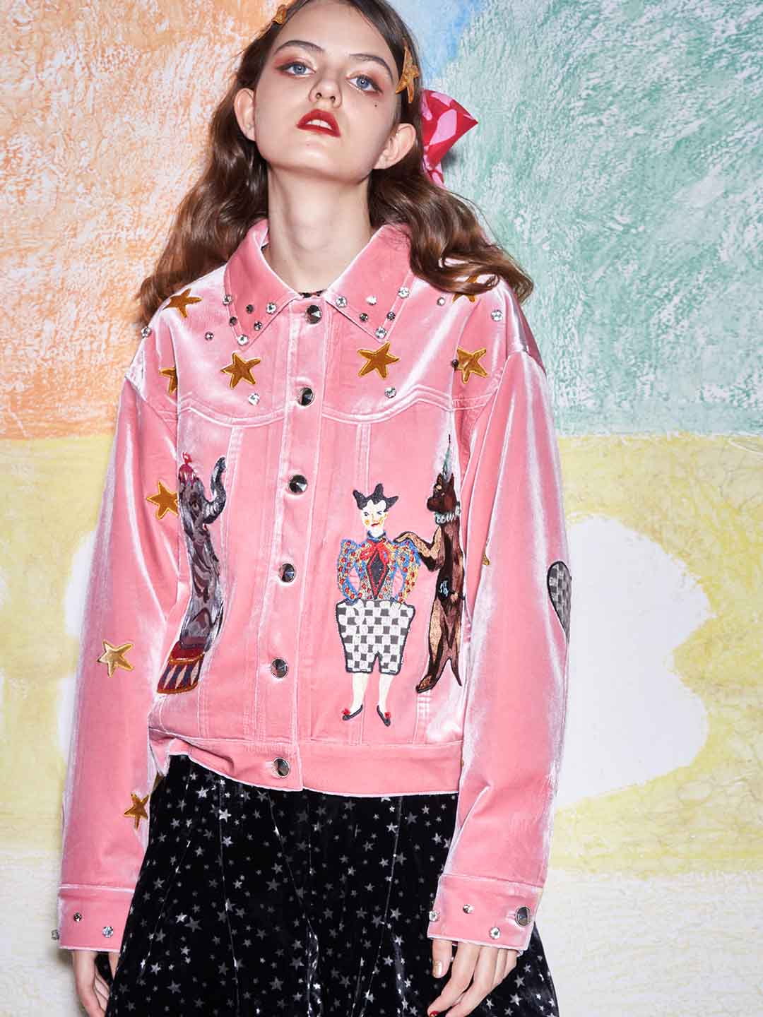 Unlogical Poem Circus Velvet Embroidered Jacket