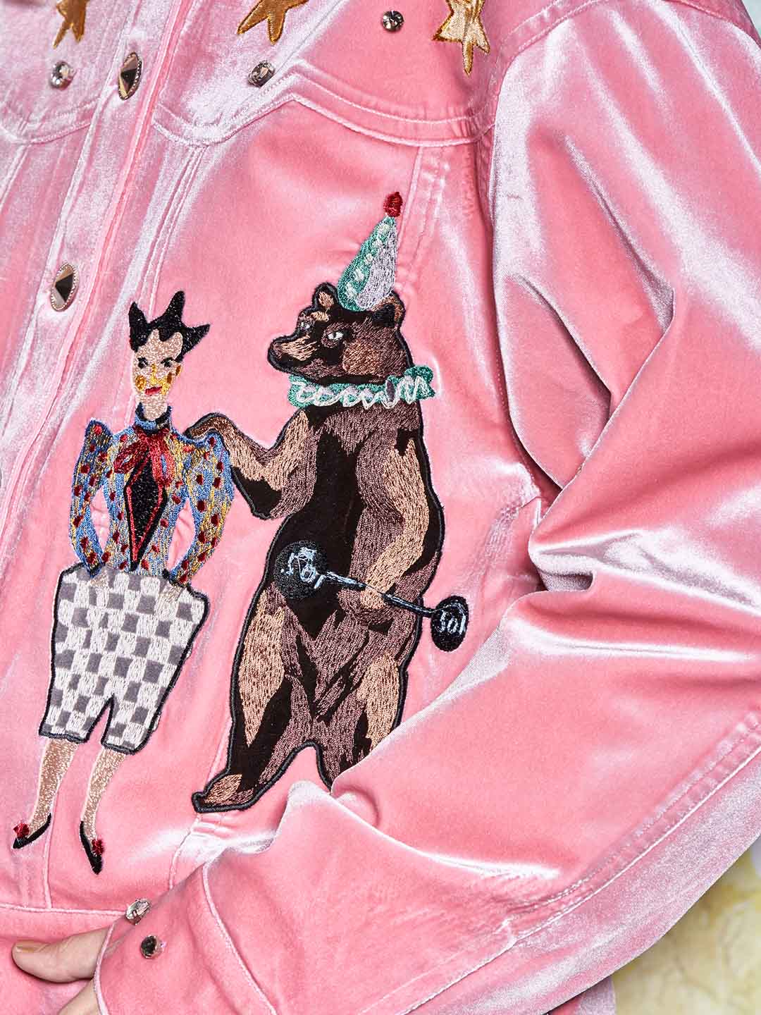 Unlogical Poem Circus Velvet Embroidered Jacket