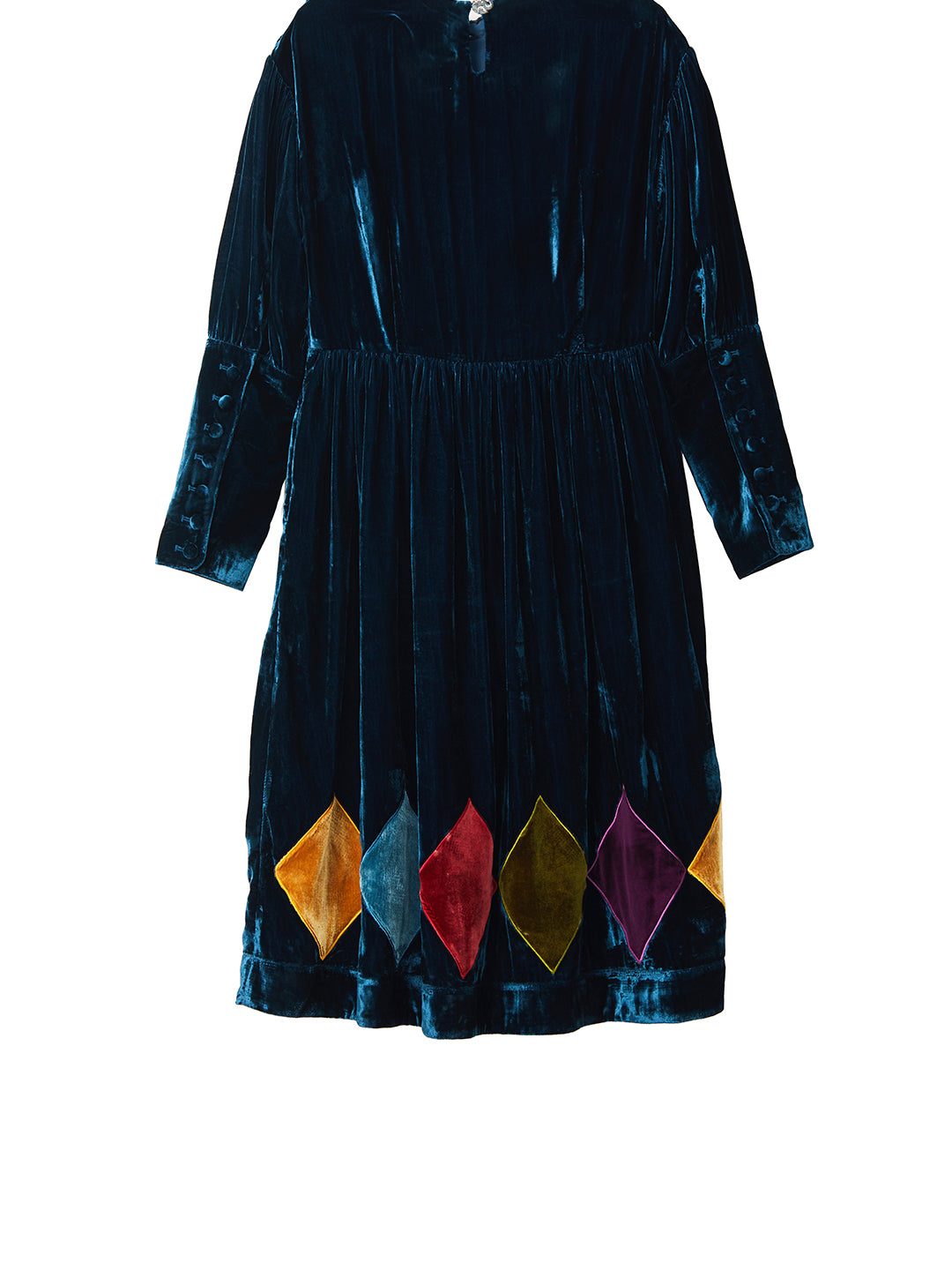 Unlogical Poem Velvet Patch Embroidered Dress