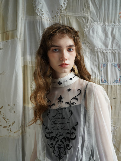 Unlogical Poem Embroidered Lace Patchwork Dress