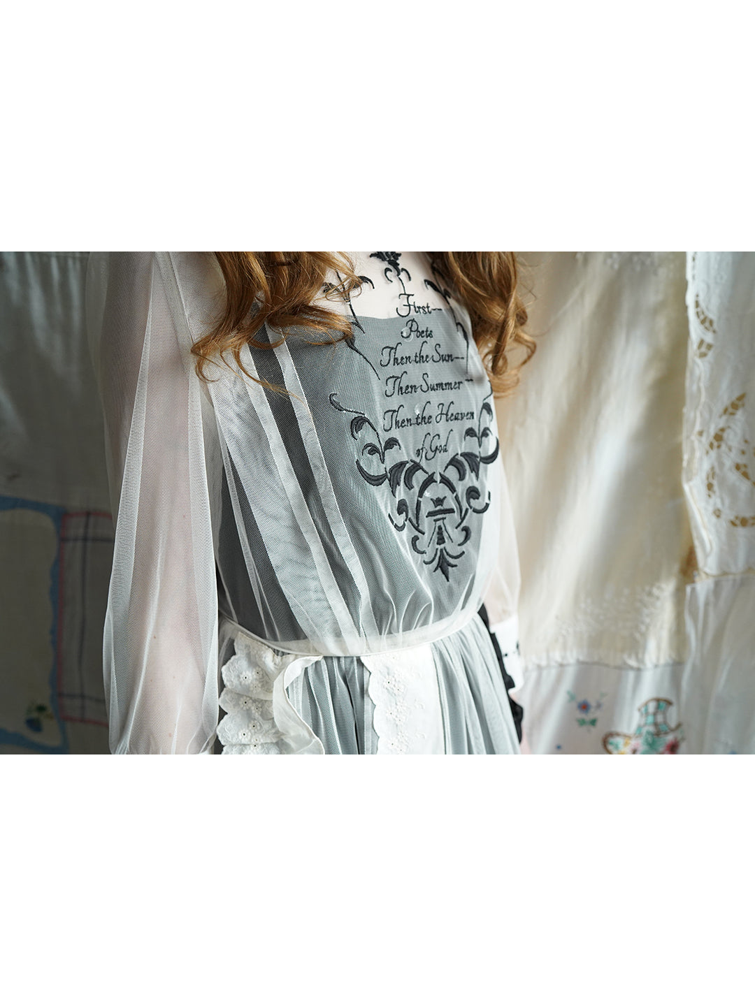 Unlogical Poem Embroidered Lace Patchwork Dress