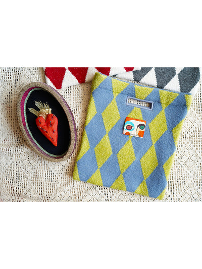 Unlogical Poem Pinocchio Sequin Embroidered Wool Handbag