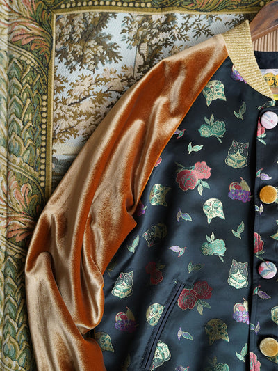 One-of-a-kind Cat Brocade Souvenir Jacket
