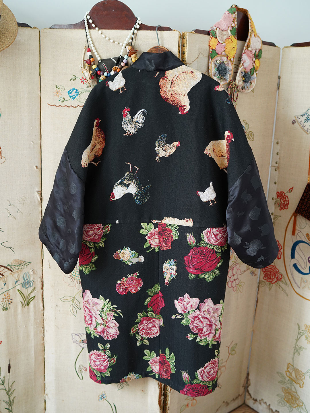 Unlogical Poem Cottage Style Flower Patchwork Coat