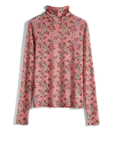 Unlogical Poem Alice Printed Turtleneck Knit Bottoming Shirt