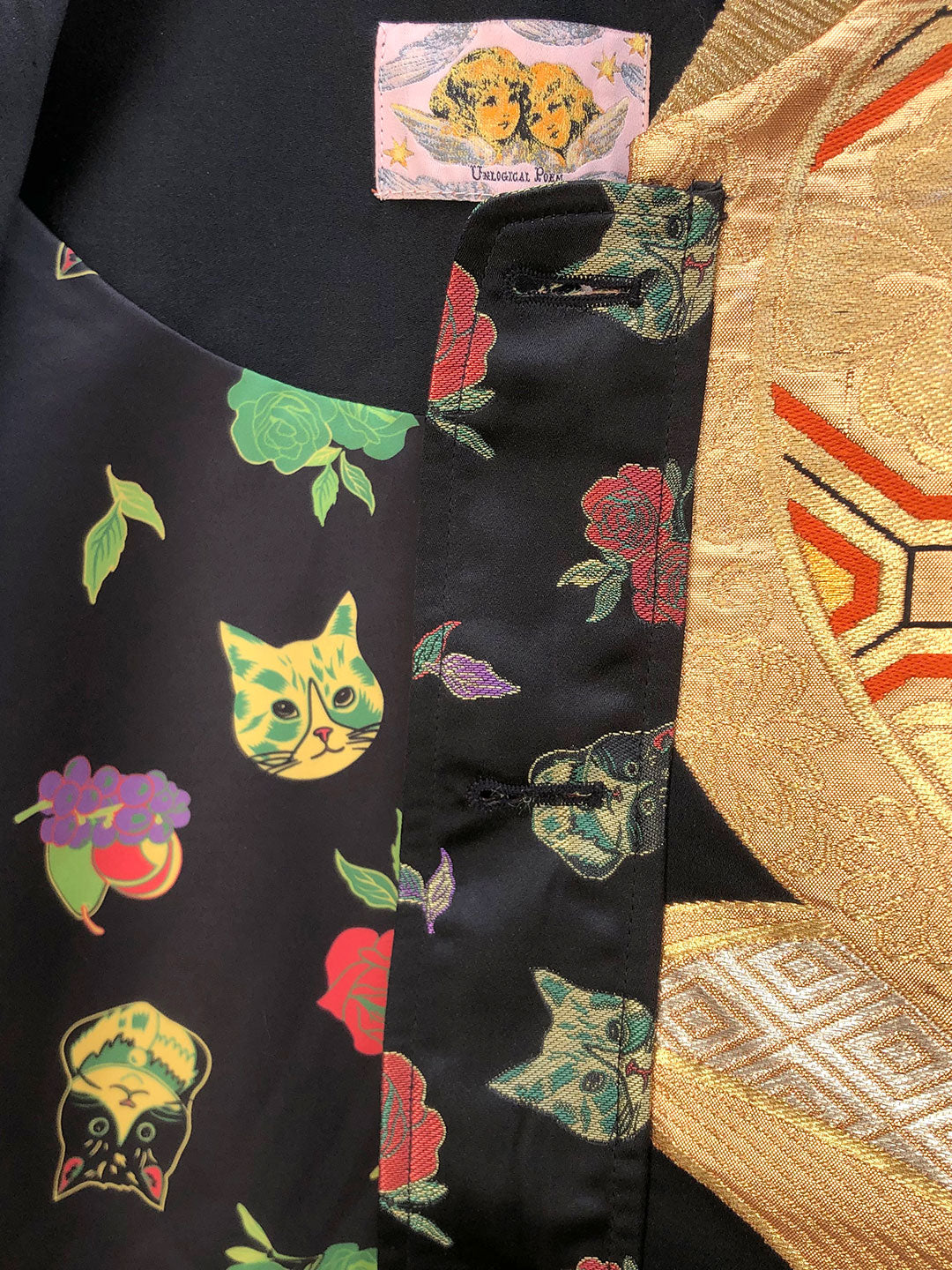 One-of-a-kind Cat Brocade Souvenir Jacket