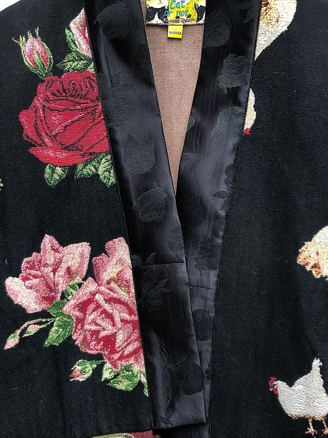 Unlogical Poem Cottage Style Flower Patchwork Coat