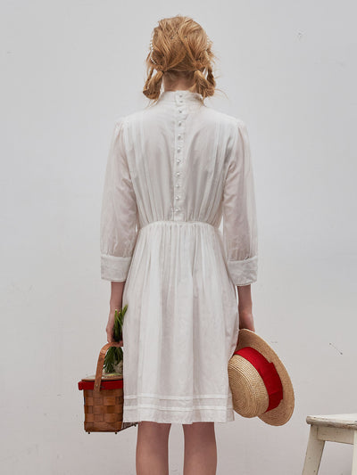 Unlogical Poem SS22 embroidered silk and cotton dress